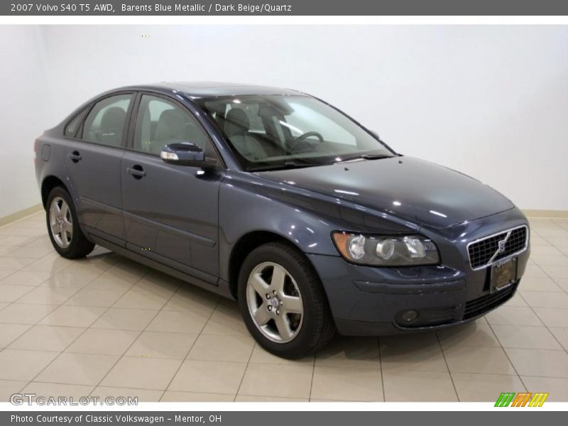 Barents Blue Metallic / Dark Beige/Quartz 2007 Volvo S40 T5 AWD