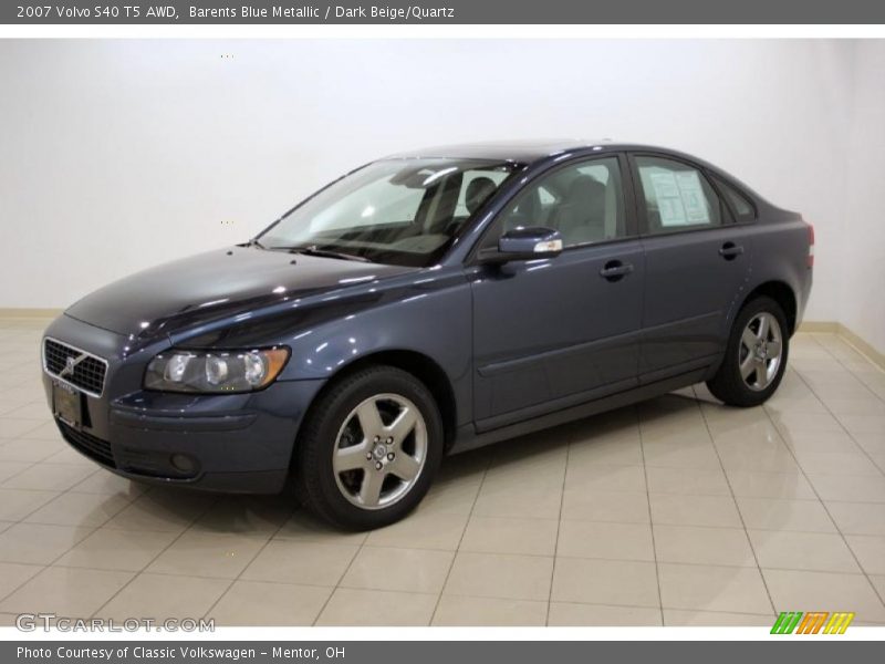 Barents Blue Metallic / Dark Beige/Quartz 2007 Volvo S40 T5 AWD