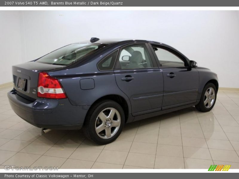 Barents Blue Metallic / Dark Beige/Quartz 2007 Volvo S40 T5 AWD