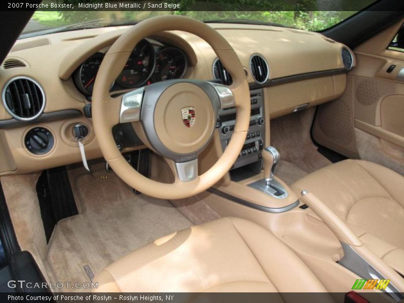 Midnight Blue Metallic / Sand Beige 2007 Porsche Boxster