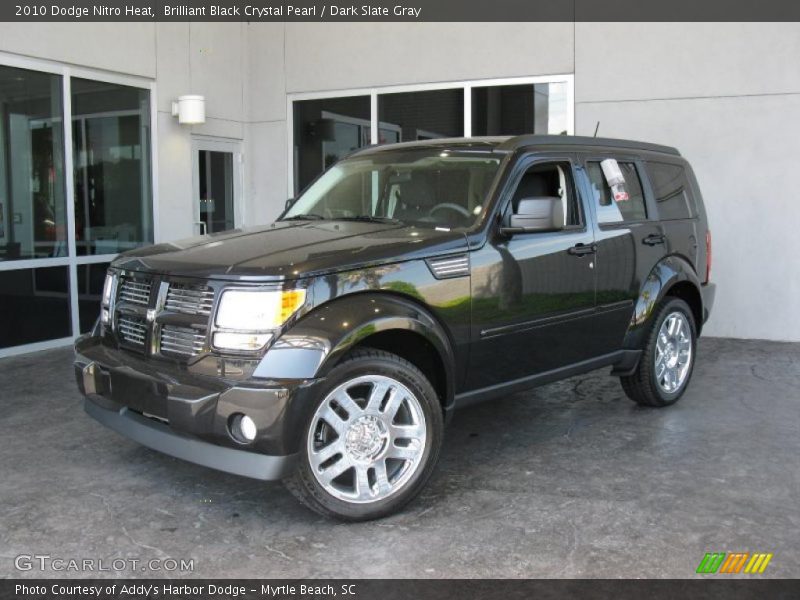 Brilliant Black Crystal Pearl / Dark Slate Gray 2010 Dodge Nitro Heat