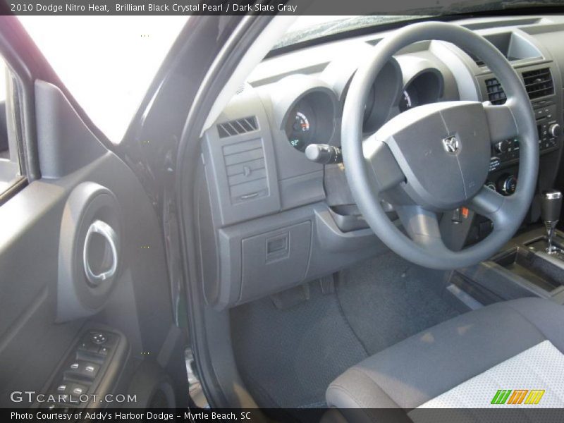 Brilliant Black Crystal Pearl / Dark Slate Gray 2010 Dodge Nitro Heat