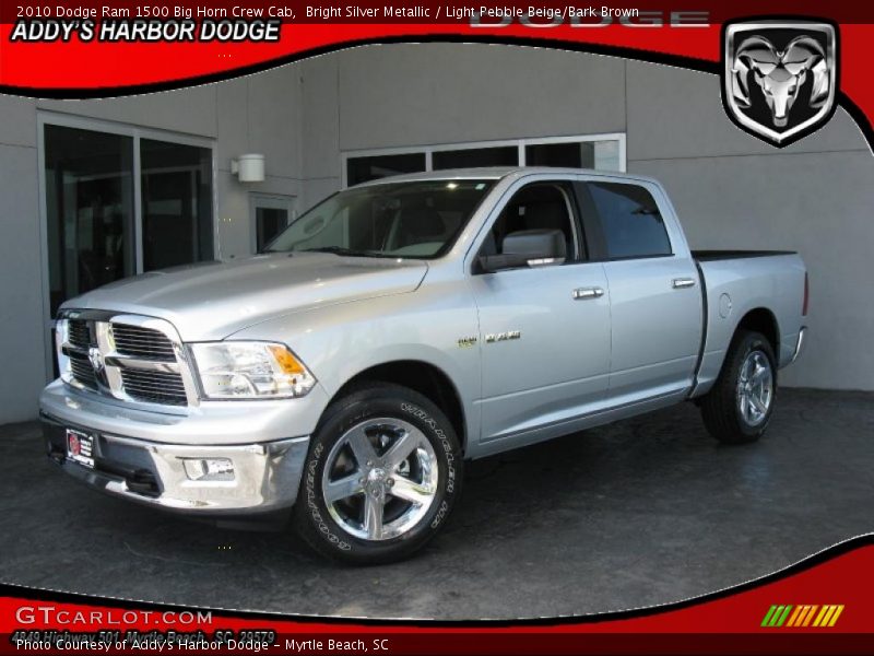 Bright Silver Metallic / Light Pebble Beige/Bark Brown 2010 Dodge Ram 1500 Big Horn Crew Cab
