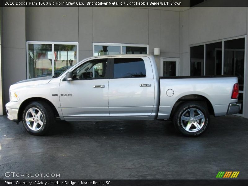 Bright Silver Metallic / Light Pebble Beige/Bark Brown 2010 Dodge Ram 1500 Big Horn Crew Cab