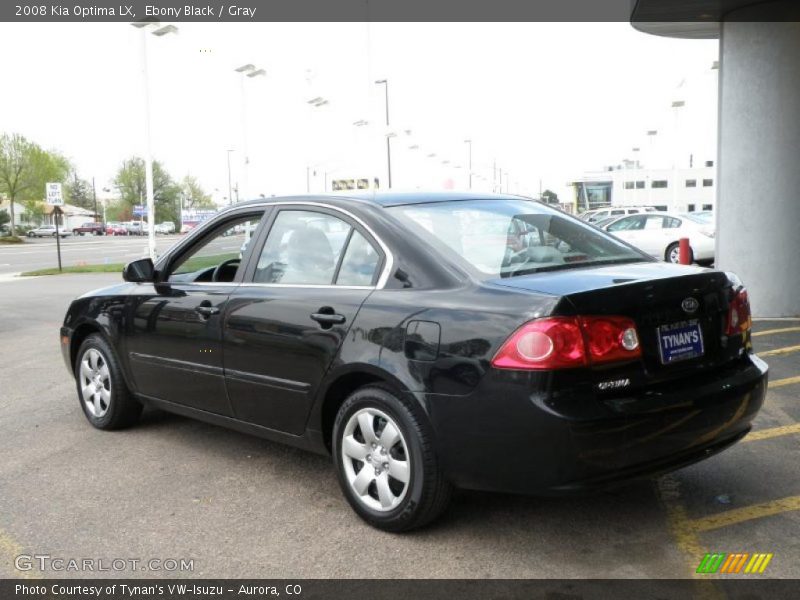 Ebony Black / Gray 2008 Kia Optima LX