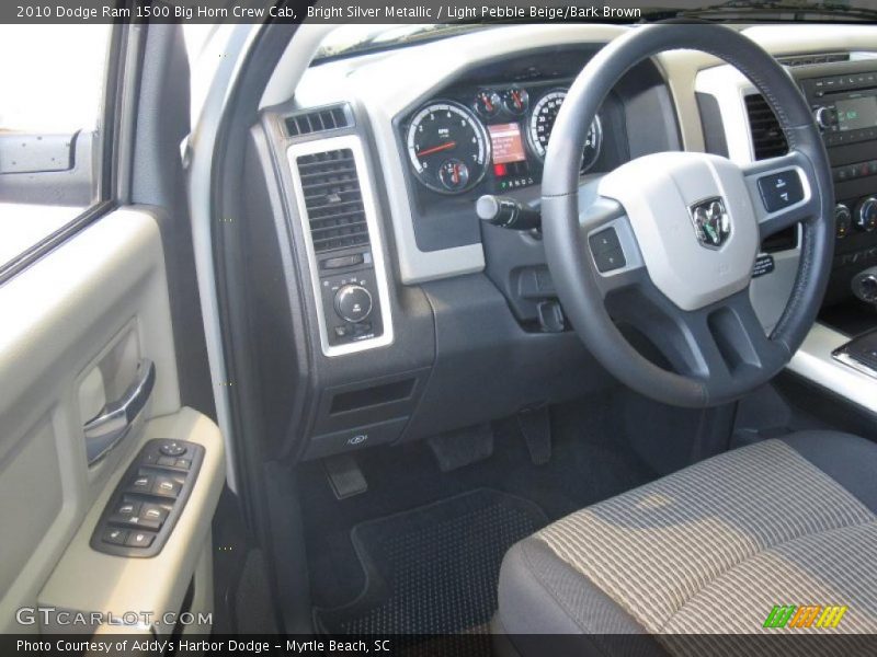 Bright Silver Metallic / Light Pebble Beige/Bark Brown 2010 Dodge Ram 1500 Big Horn Crew Cab