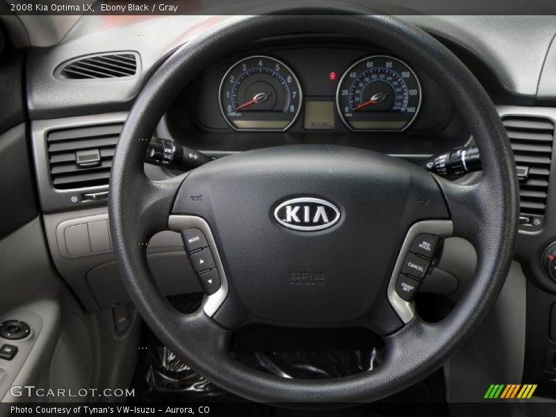 Ebony Black / Gray 2008 Kia Optima LX