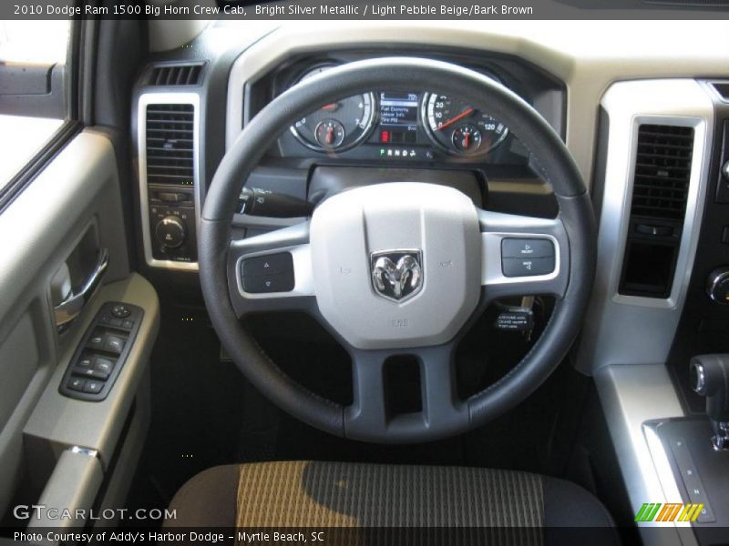 Bright Silver Metallic / Light Pebble Beige/Bark Brown 2010 Dodge Ram 1500 Big Horn Crew Cab