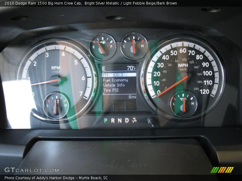 Bright Silver Metallic / Light Pebble Beige/Bark Brown 2010 Dodge Ram 1500 Big Horn Crew Cab