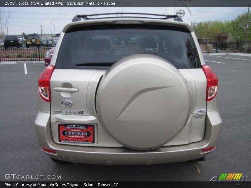 Savannah Metallic / Taupe 2008 Toyota RAV4 Limited 4WD