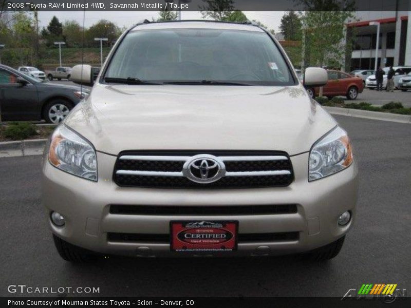 Savannah Metallic / Taupe 2008 Toyota RAV4 Limited 4WD
