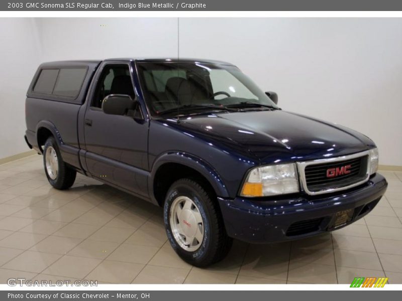 Indigo Blue Metallic / Graphite 2003 GMC Sonoma SLS Regular Cab