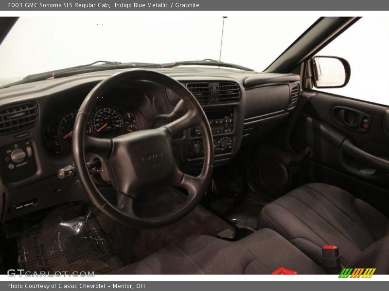 Indigo Blue Metallic / Graphite 2003 GMC Sonoma SLS Regular Cab