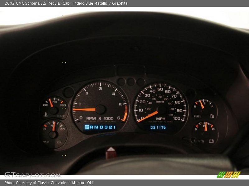 Indigo Blue Metallic / Graphite 2003 GMC Sonoma SLS Regular Cab