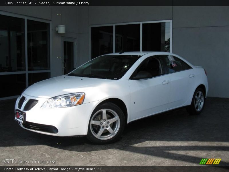 Summit White / Ebony 2009 Pontiac G6 GT Sedan