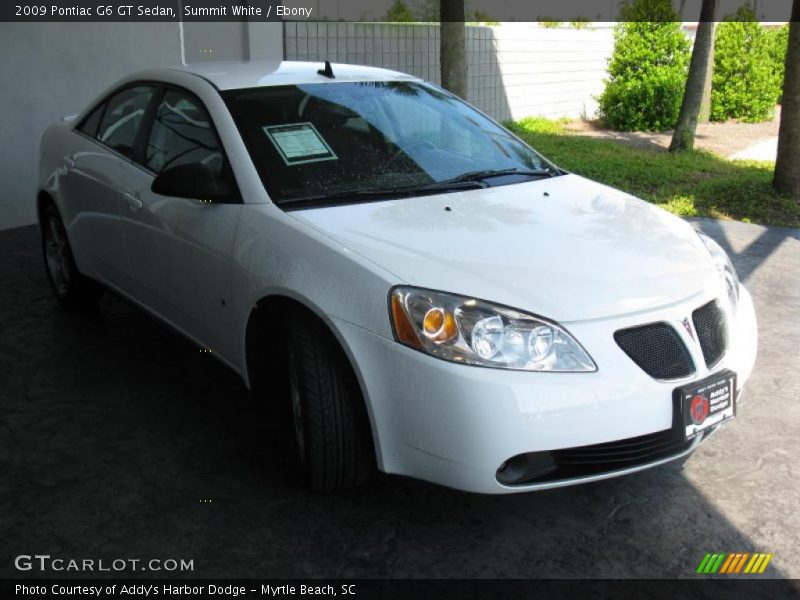 Summit White / Ebony 2009 Pontiac G6 GT Sedan