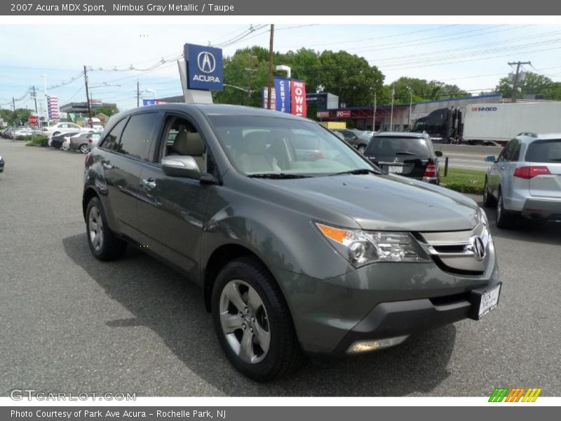 Nimbus Gray Metallic / Taupe 2007 Acura MDX Sport