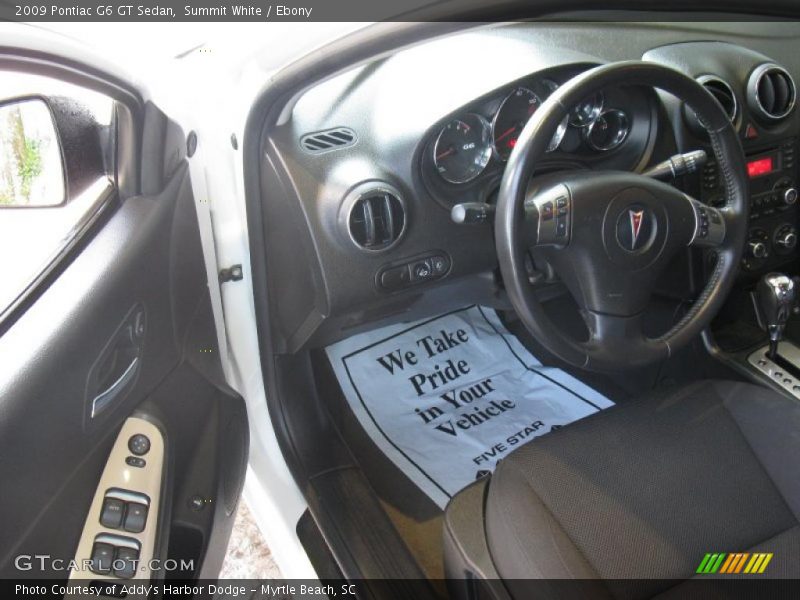 Summit White / Ebony 2009 Pontiac G6 GT Sedan