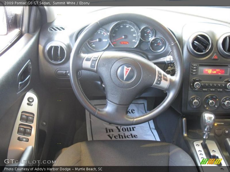 Summit White / Ebony 2009 Pontiac G6 GT Sedan