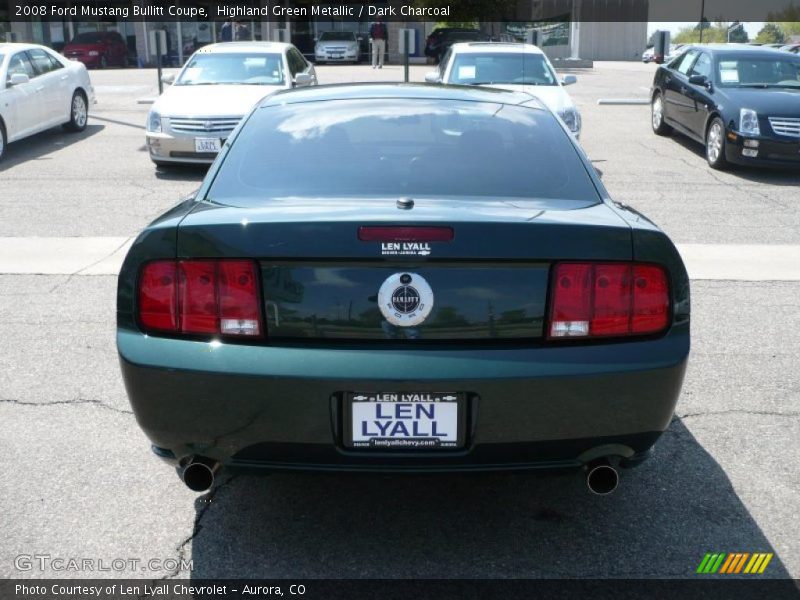 Highland Green Metallic / Dark Charcoal 2008 Ford Mustang Bullitt Coupe