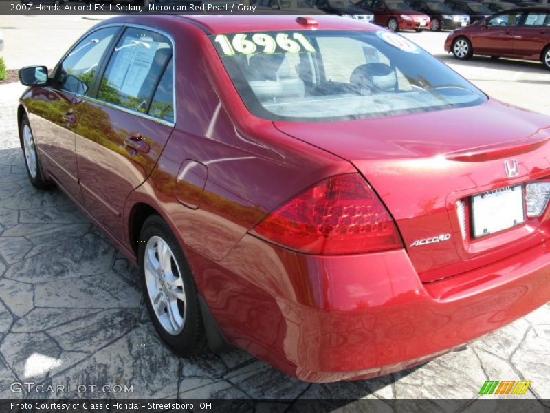 Moroccan Red Pearl / Gray 2007 Honda Accord EX-L Sedan