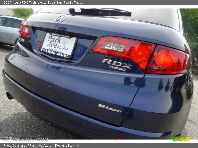 Royal Blue Pearl / Taupe 2007 Acura RDX Technology