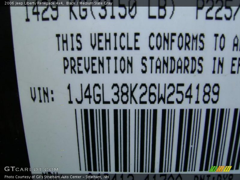 Black / Medium Slate Gray 2006 Jeep Liberty Renegade 4x4
