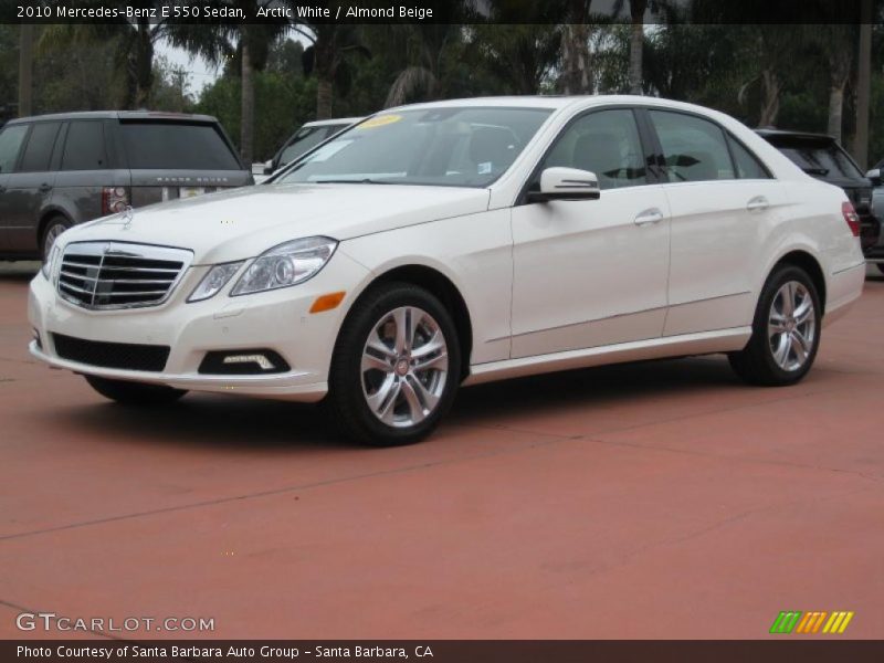 Arctic White / Almond Beige 2010 Mercedes-Benz E 550 Sedan