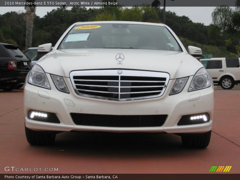 Arctic White / Almond Beige 2010 Mercedes-Benz E 550 Sedan