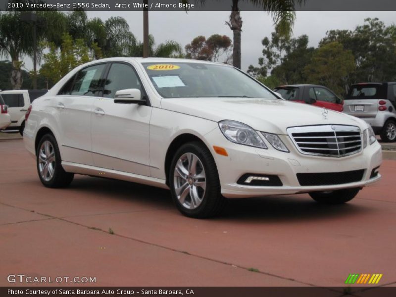 Arctic White / Almond Beige 2010 Mercedes-Benz E 550 Sedan