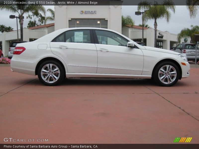Arctic White / Almond Beige 2010 Mercedes-Benz E 550 Sedan