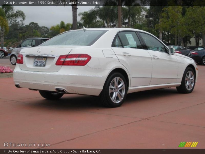 Arctic White / Almond Beige 2010 Mercedes-Benz E 550 Sedan