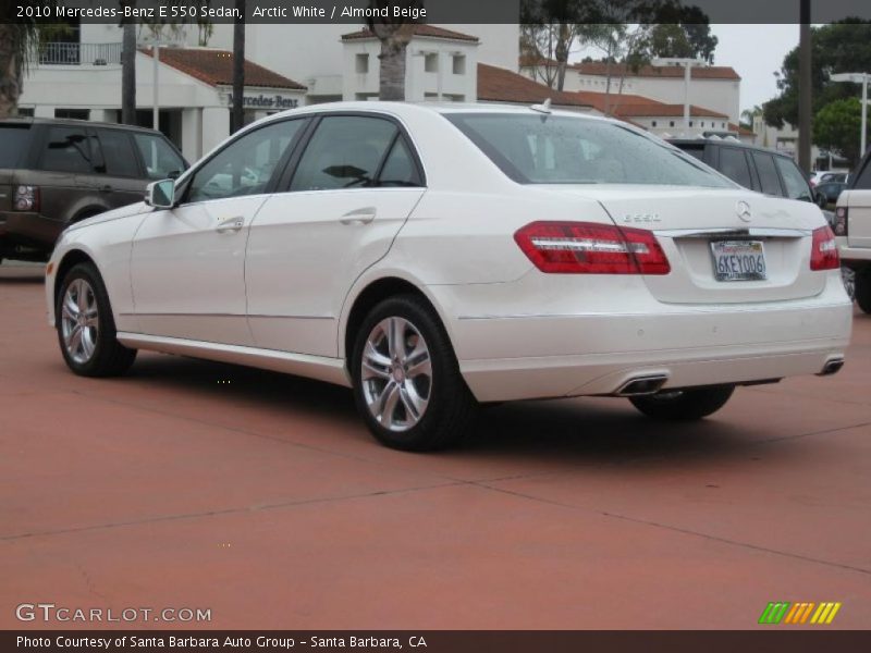 Arctic White / Almond Beige 2010 Mercedes-Benz E 550 Sedan