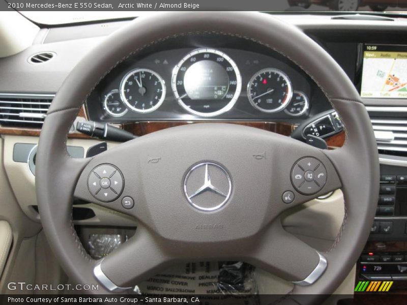 Arctic White / Almond Beige 2010 Mercedes-Benz E 550 Sedan