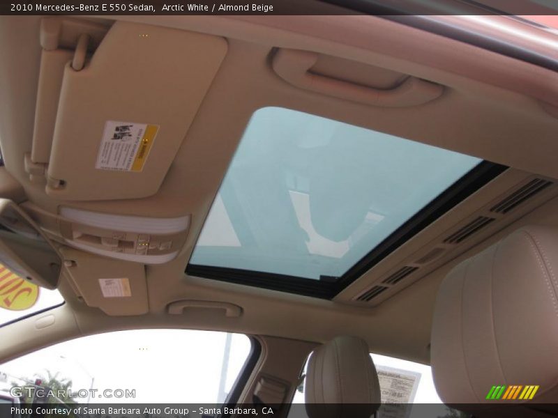 Arctic White / Almond Beige 2010 Mercedes-Benz E 550 Sedan