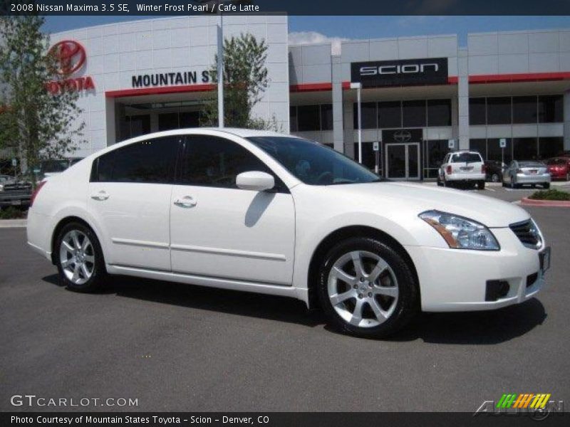 Winter Frost Pearl / Cafe Latte 2008 Nissan Maxima 3.5 SE
