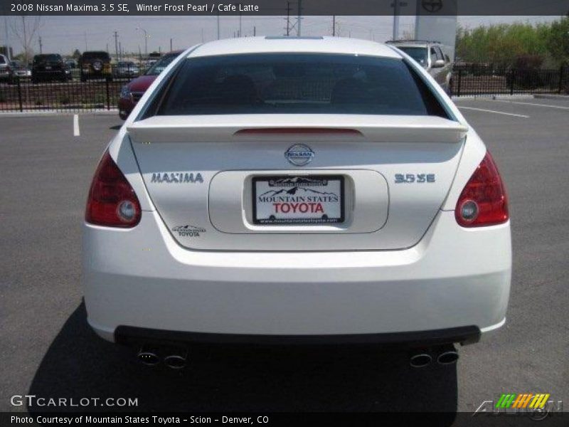 Winter Frost Pearl / Cafe Latte 2008 Nissan Maxima 3.5 SE