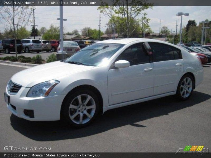 Winter Frost Pearl / Cafe Latte 2008 Nissan Maxima 3.5 SE