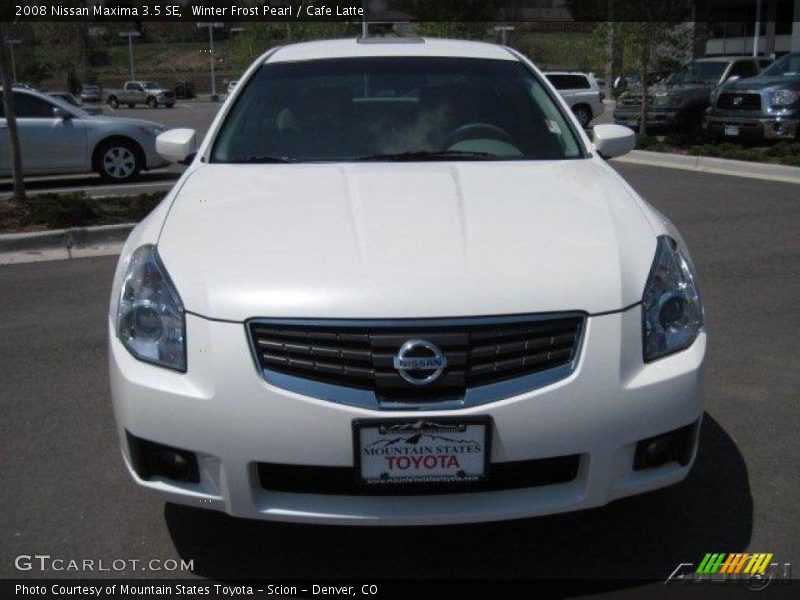 Winter Frost Pearl / Cafe Latte 2008 Nissan Maxima 3.5 SE