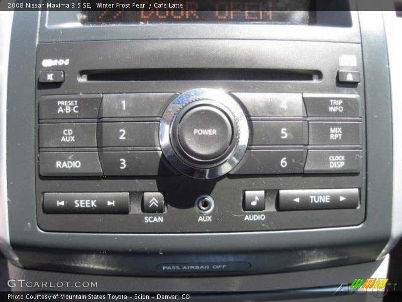 Winter Frost Pearl / Cafe Latte 2008 Nissan Maxima 3.5 SE