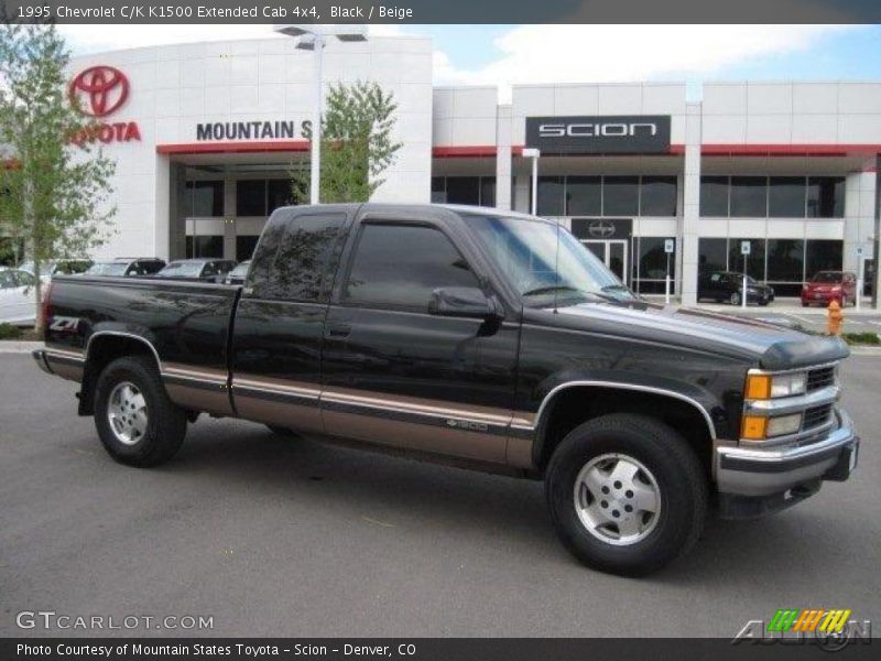 Black / Beige 1995 Chevrolet C/K K1500 Extended Cab 4x4