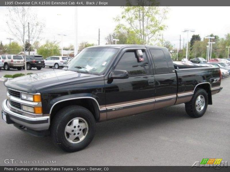 Black / Beige 1995 Chevrolet C/K K1500 Extended Cab 4x4