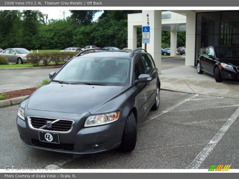 Titanium Grey Metallic / Off Black 2008 Volvo V50 2.4i