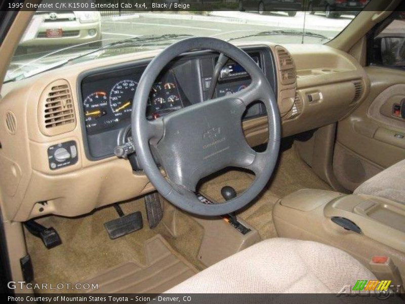 Black / Beige 1995 Chevrolet C/K K1500 Extended Cab 4x4