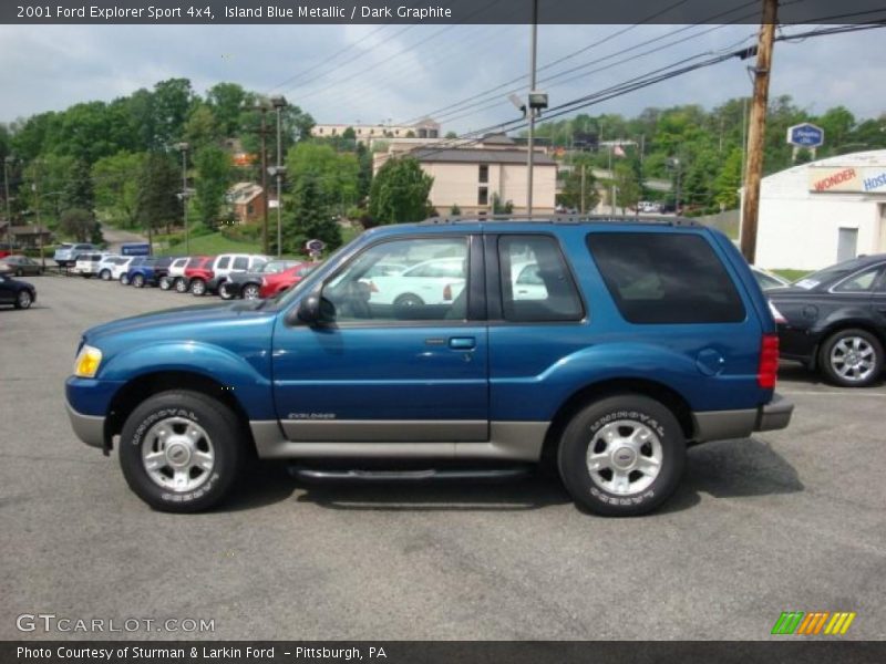 Island Blue Metallic / Dark Graphite 2001 Ford Explorer Sport 4x4