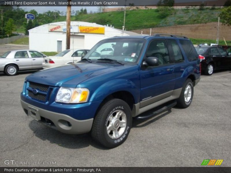 Island Blue Metallic / Dark Graphite 2001 Ford Explorer Sport 4x4