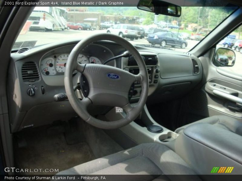 Island Blue Metallic / Dark Graphite 2001 Ford Explorer Sport 4x4