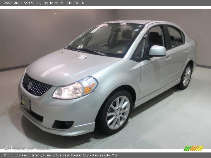 Quicksilver Metallic / Black 2008 Suzuki SX4 Sedan