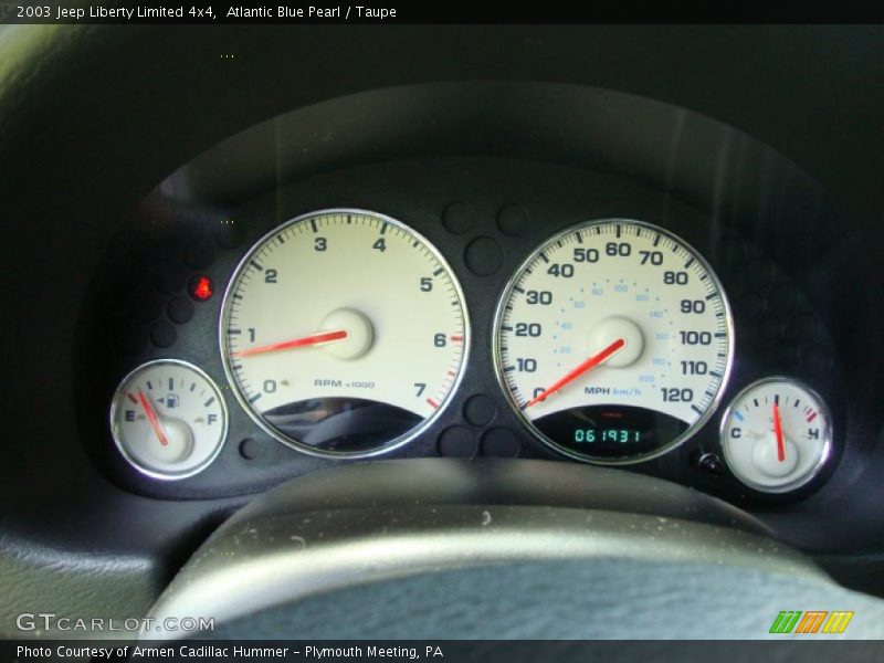 Atlantic Blue Pearl / Taupe 2003 Jeep Liberty Limited 4x4