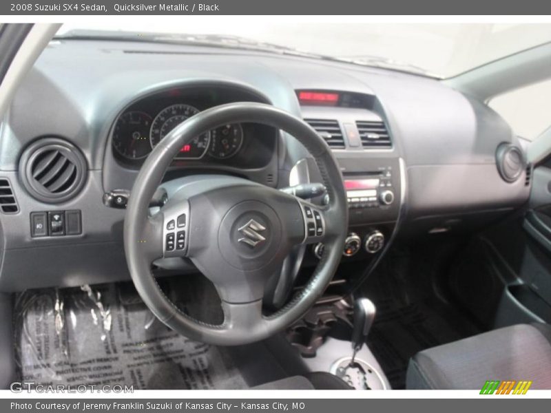 Quicksilver Metallic / Black 2008 Suzuki SX4 Sedan